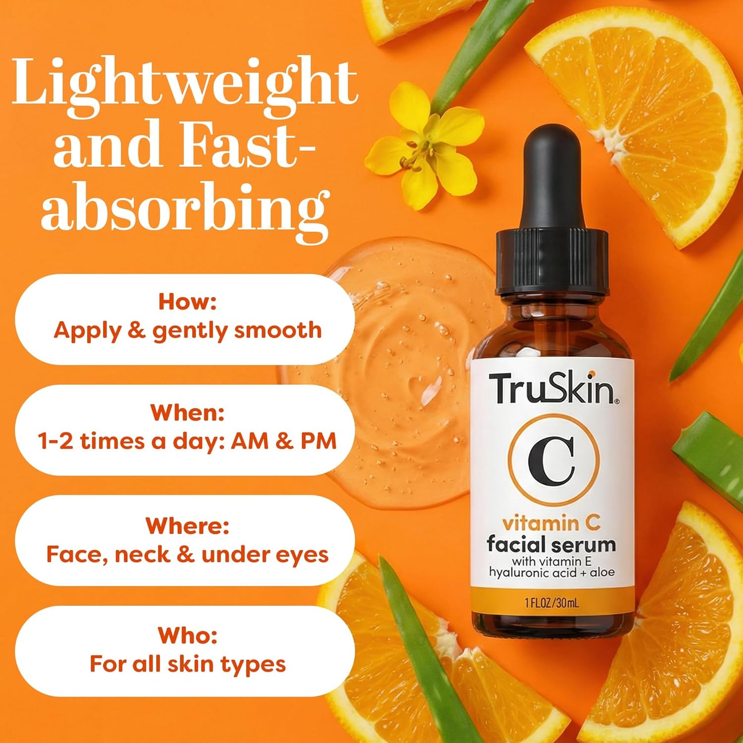 How to use TruSkin Vitamin C serum
