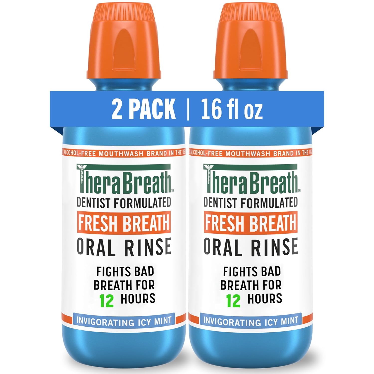 TheraBreath 2-pack 16 fl oz Invigorating Icy Mint