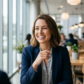 Woman with fresh breath confidence